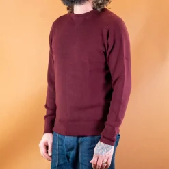 Men's Pullover Merinowolle Classic Fit Burgundy