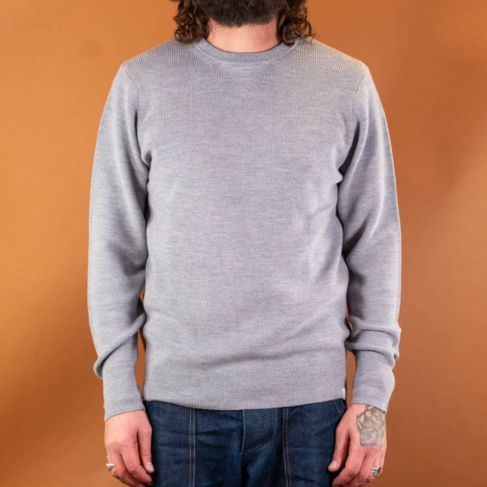 Men's Pullover Merinowolle Classic Fit Grey Melange