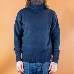 Men's Rollkragen Pullover Relaxed Fit Dark Navy