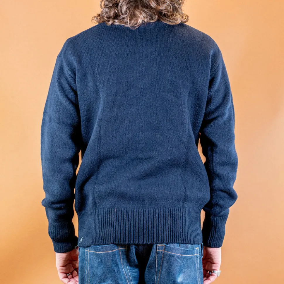 Men's Rollkragen Pullover Relaxed Fit Dark Navy