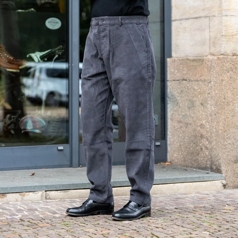 Military Chino Cord Charcoal