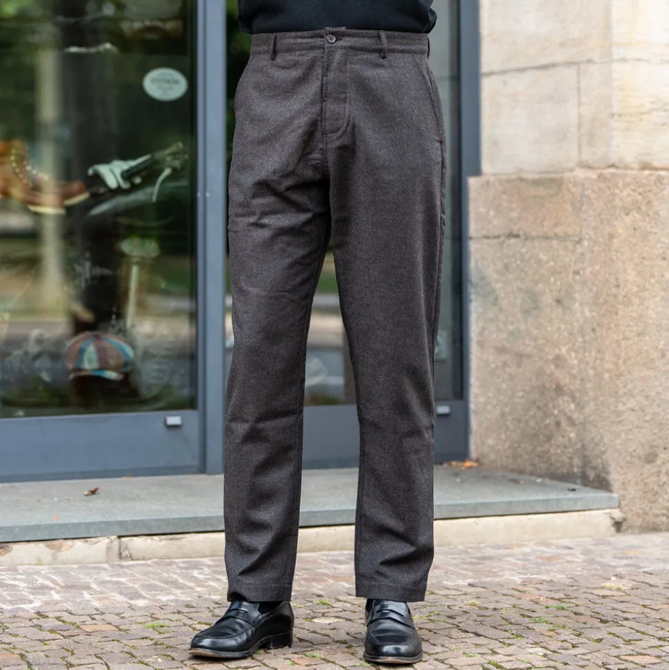 Military Chino Upcycled Tweed Brown