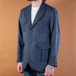 Minos Tweed Blazer K7401 Navy