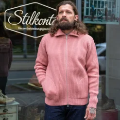 Navy Full Zip Pockets Lyserod