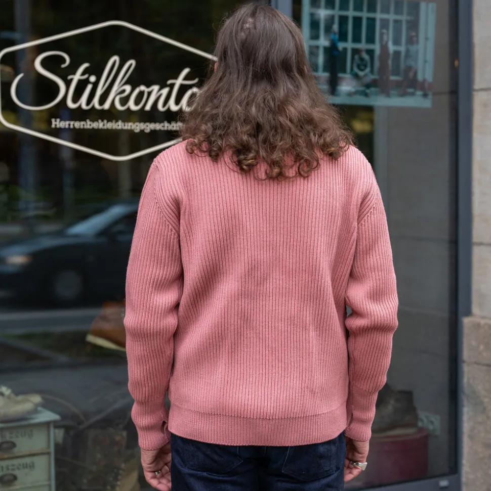 Navy Full Zip Pockets Lyserod