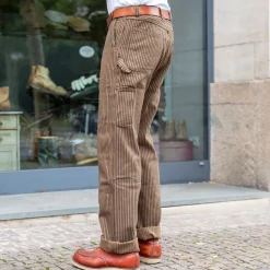 Ortega Pants Herringbone Dobby Brown