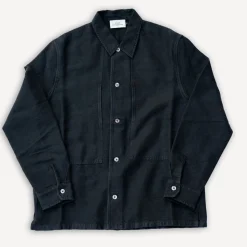 Owe Overshirt Winter Linen Black