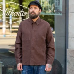 Owe Overshirt Winter Linen Marron