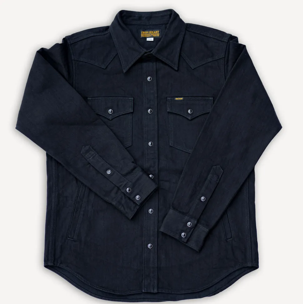 14oz. Herringbone CPO Western Shirt IHSH-410 Black