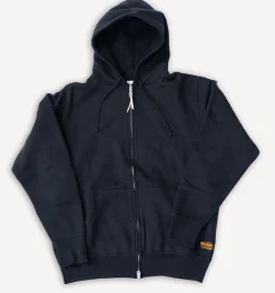 14oz Ultra Heavyweight Loopwheel Cotton Zip Up Hoodie Black