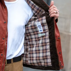 POLLUX RANGER Waxed Winter-Jacket Brick Red