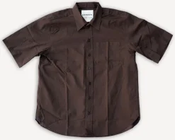 Reidar Loose Fit Short Sleeve Shirt Chocolate