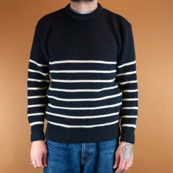 Rugby Crew Neck Ink/Seashell