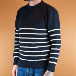 Rugby Crew Neck Ink/Seashell