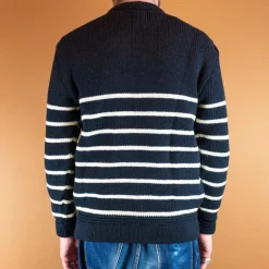 Rugby Crew Neck Ink/Seashell