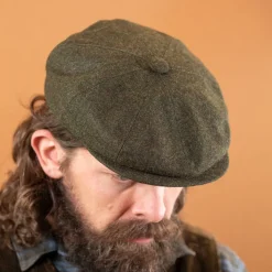 Schiebermütze Wool schmal Green
