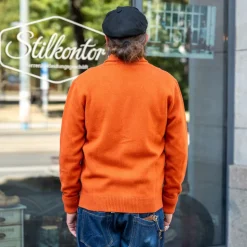Shawl Collar Cardigan Orange