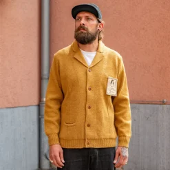 Strickjacke Max 3 18 Oz. Ocker