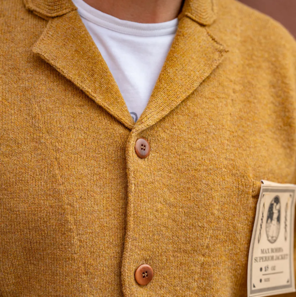 Strickjacke Max 3 18 Oz. Ocker