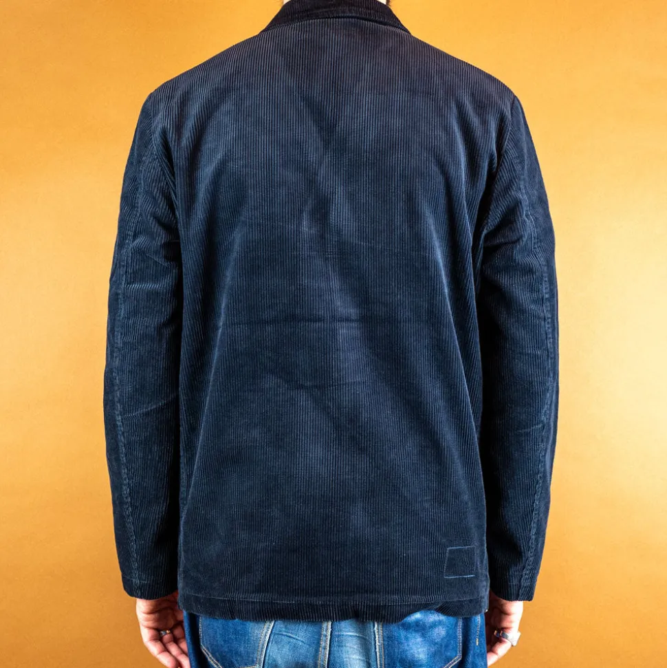 Three Button Jacket Cord Navy