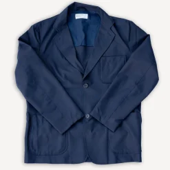 Two Button Jacket Tropical Suiting Navy