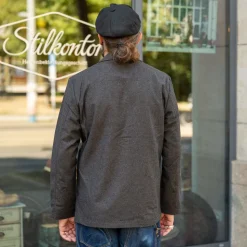 Two Button Jacket Upcycled Tweed Brown