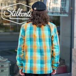 Webster Shirt Twill Check Blue/Beige/Red