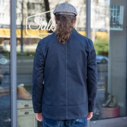 Work Blazer Herringbone Twill Navy