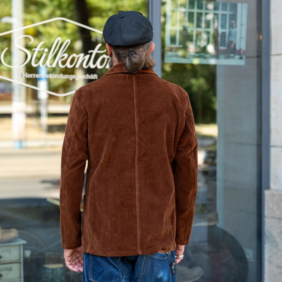 Work Blazer Kindermann Cord Brown