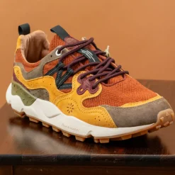 Yamano 3 Sneaker low Herringbone Brown/Yellow